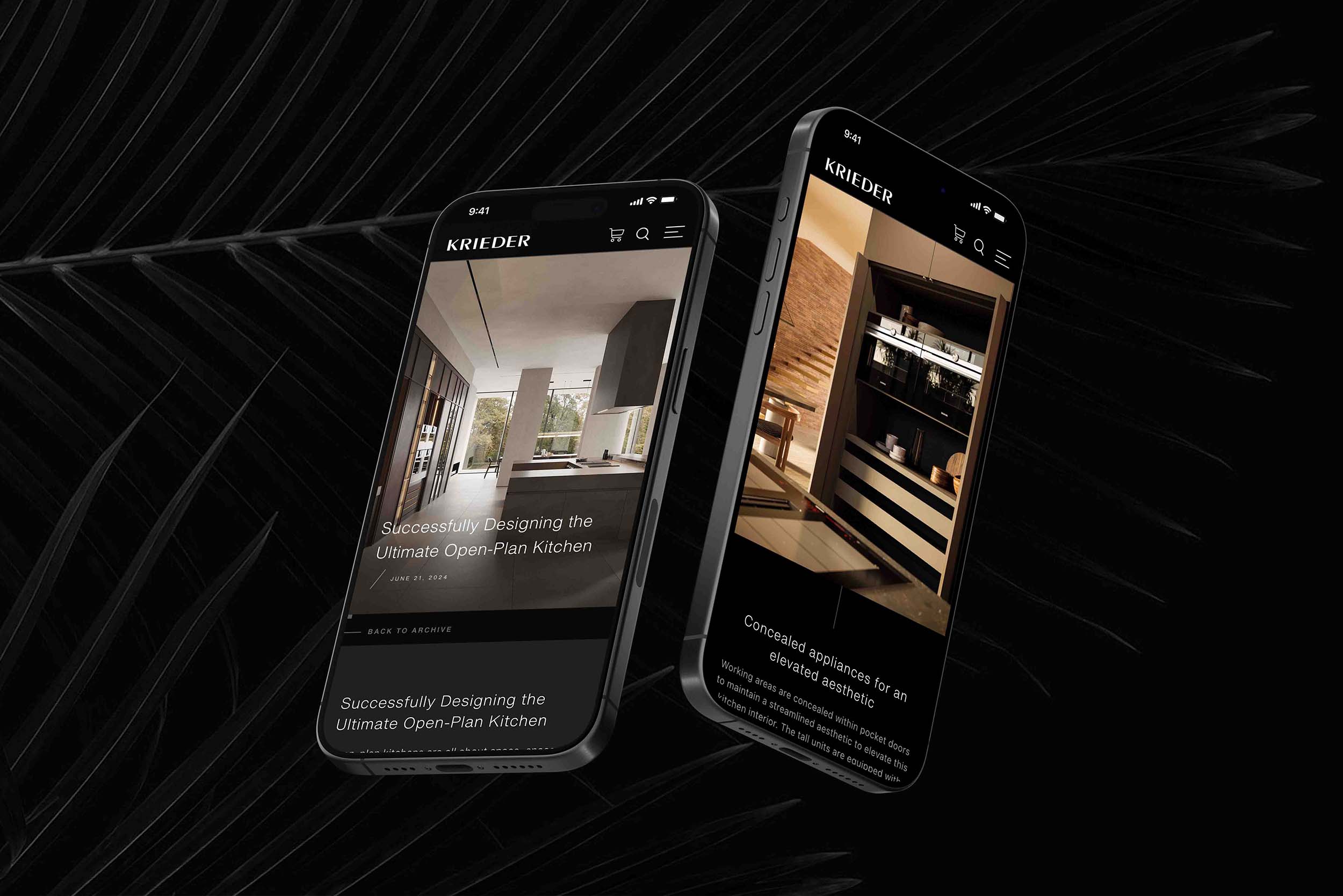 Luxury German Kitchen Website Design for Krieder in Tonbridge